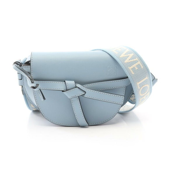 Loewe Gate Dual Bag Shoulder Bag Leather Blue - Picture 1 of 6